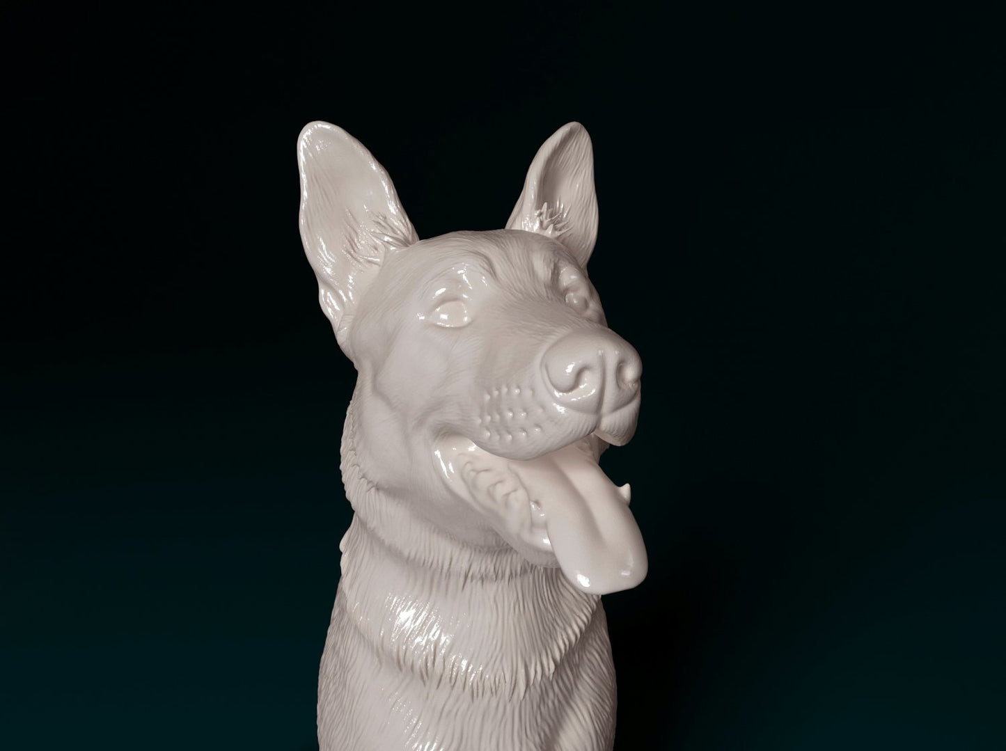 German shepherd artist resin - white resin ready to prep / paint ALL SCALES