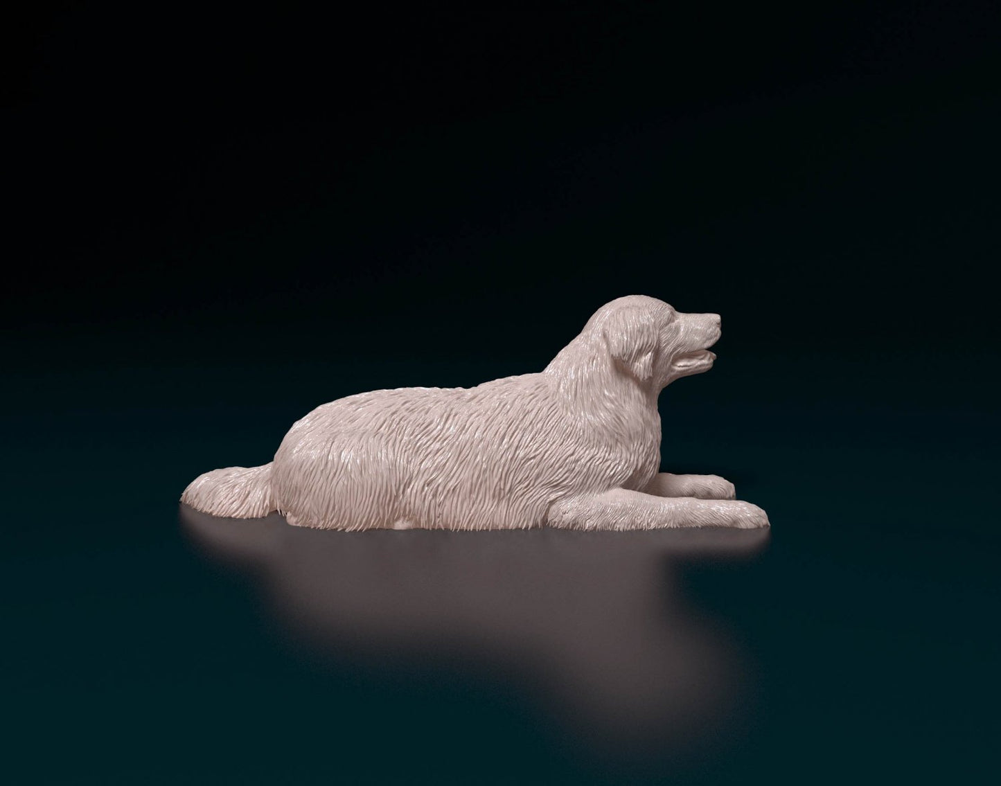 Golden Retriever artist resin - white resin ready to prep / paint ALL SCALES