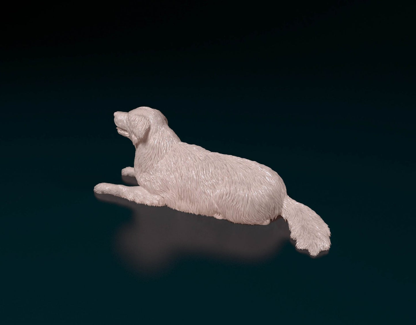 Golden Retriever artist resin - white resin ready to prep / paint ALL SCALES