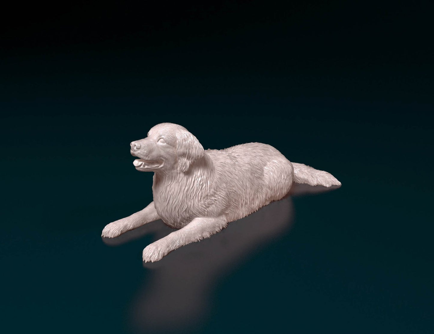 Golden Retriever artist resin - white resin ready to prep / paint ALL SCALES