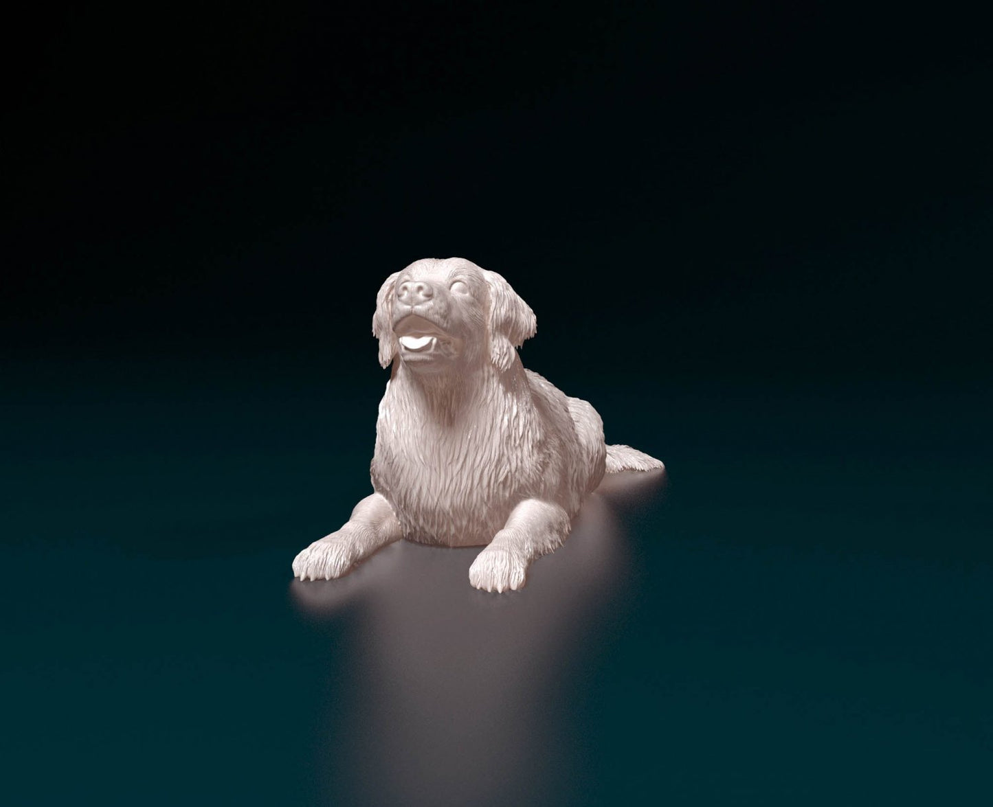 Golden Retriever artist resin - white resin ready to prep / paint ALL SCALES