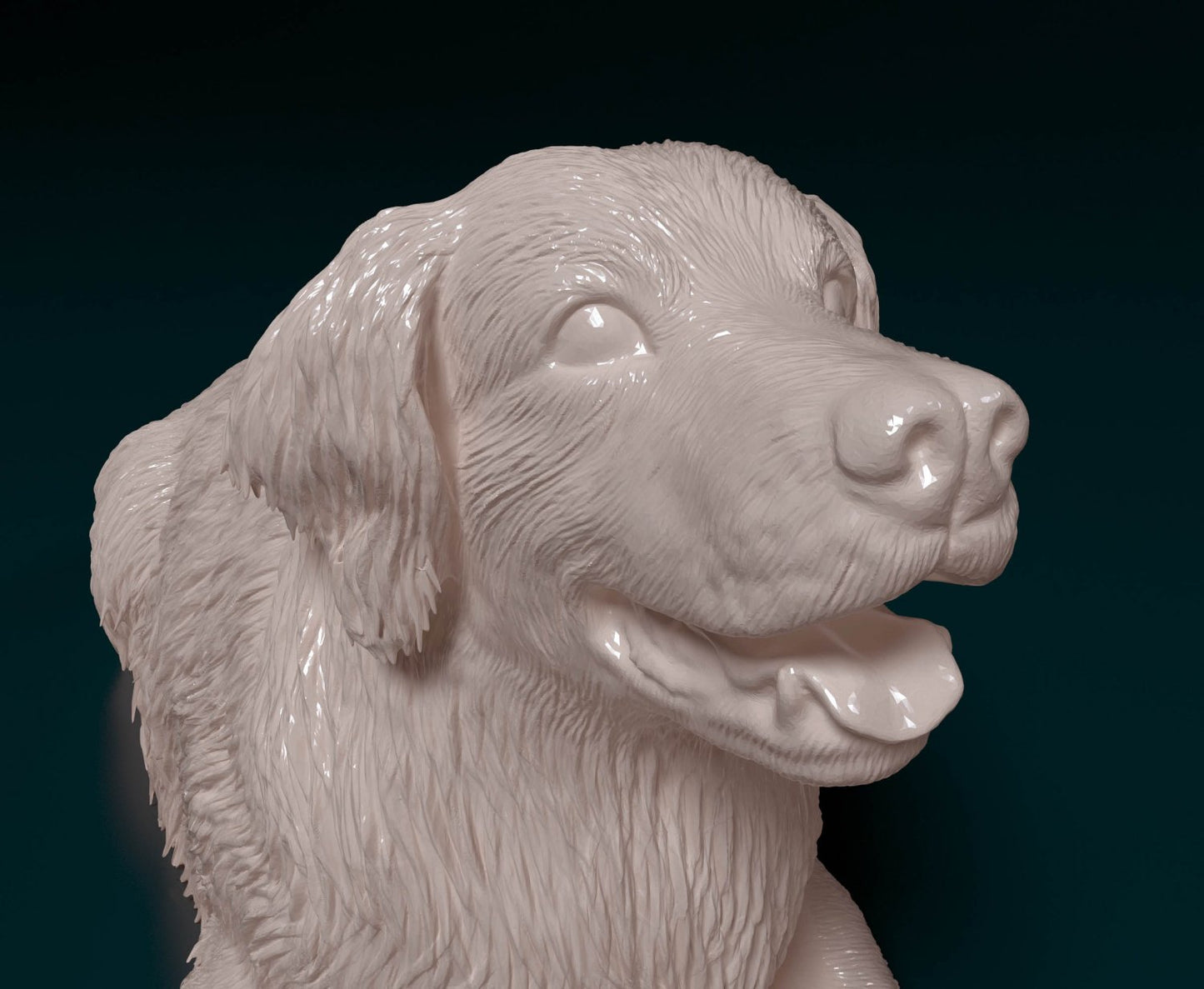 Golden Retriever artist resin - white resin ready to prep / paint ALL SCALES