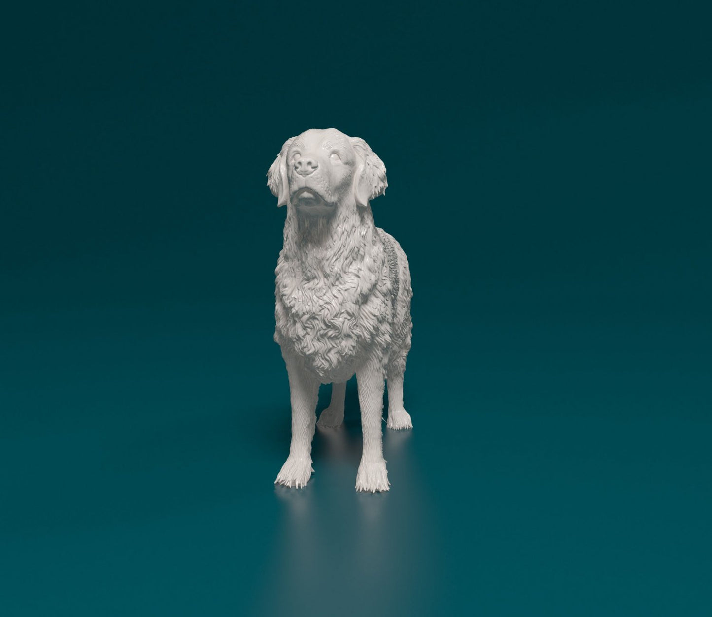 Golden Retriever artist resin - white resin ready to prep / paint ALL SCALES