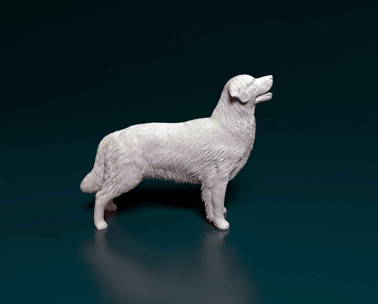 Golden Retriever artist resin - white resin ready to prep / paint ALL SCALES