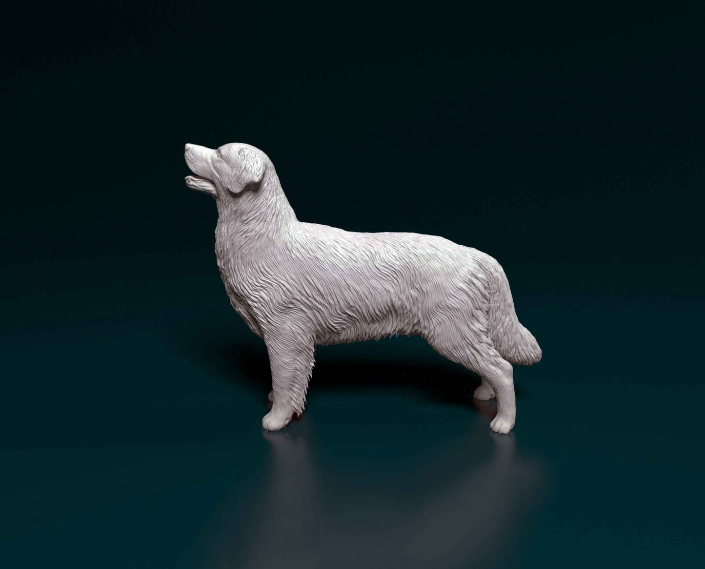 Golden Retriever artist resin - white resin ready to prep / paint ALL SCALES