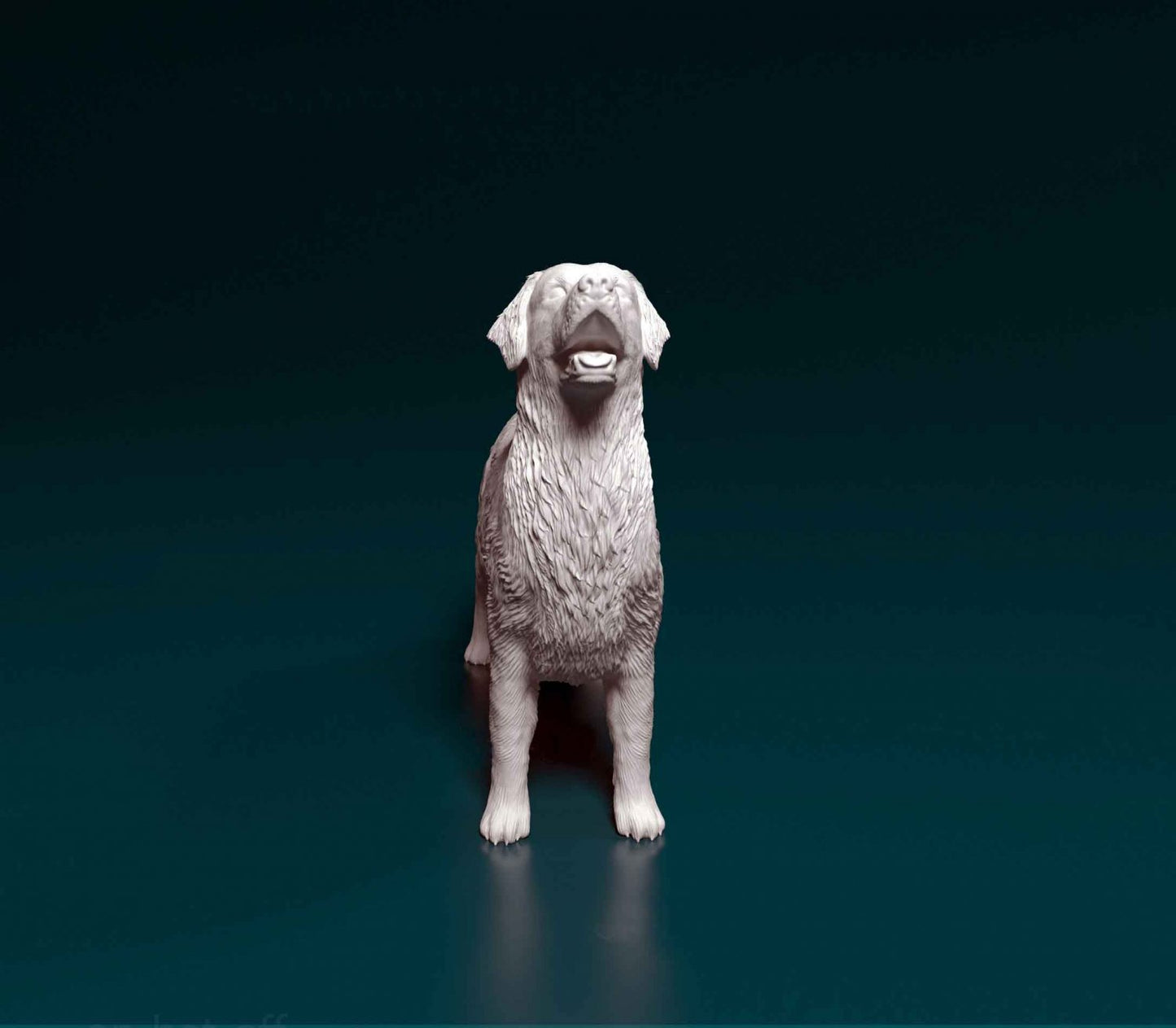 Golden Retriever artist resin - white resin ready to prep / paint ALL SCALES