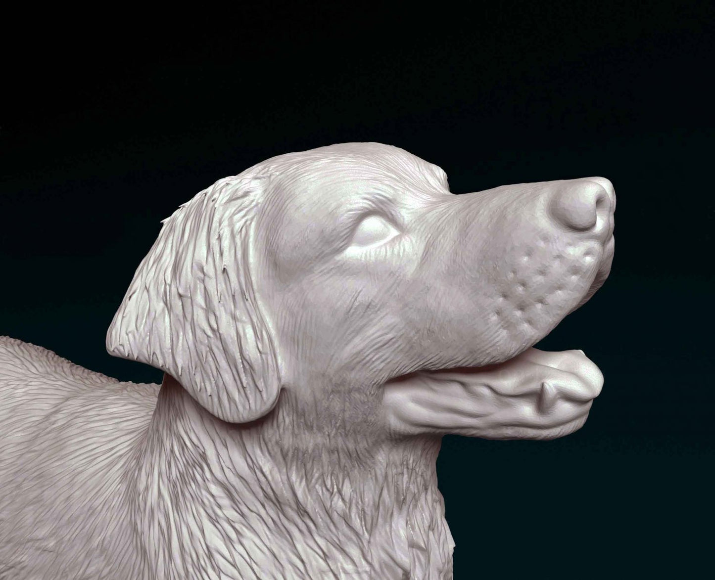 Golden Retriever artist resin - white resin ready to prep / paint ALL SCALES
