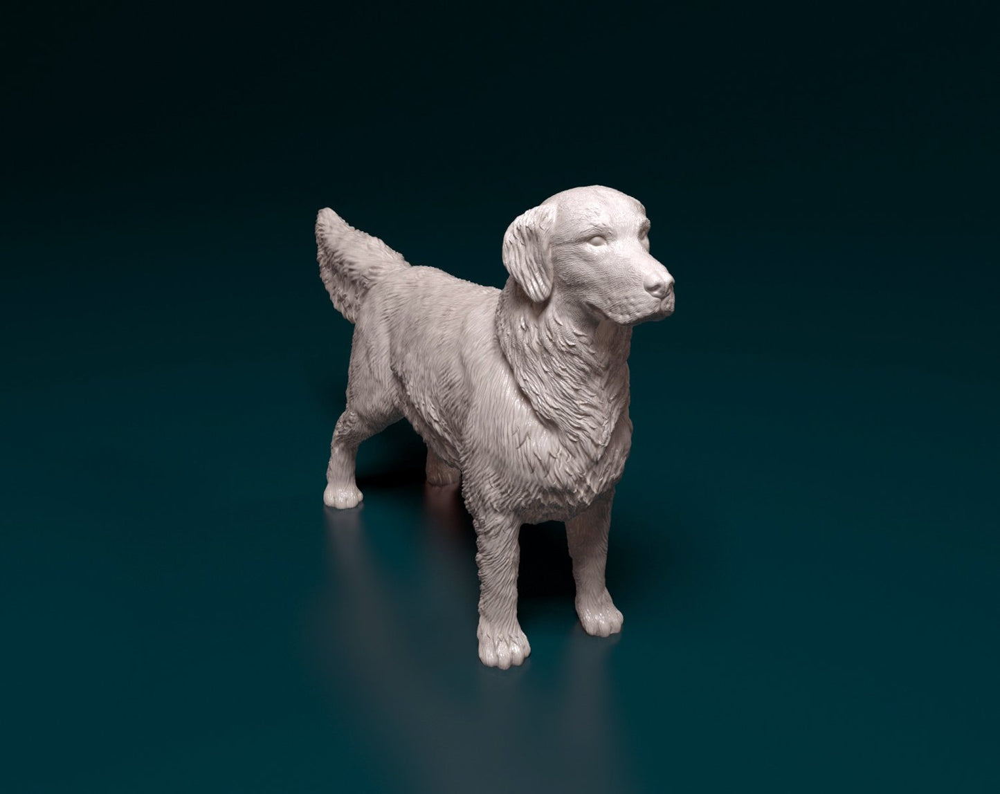 Golden Retriever artist resin - white resin ready to prep / paint ALL SCALES