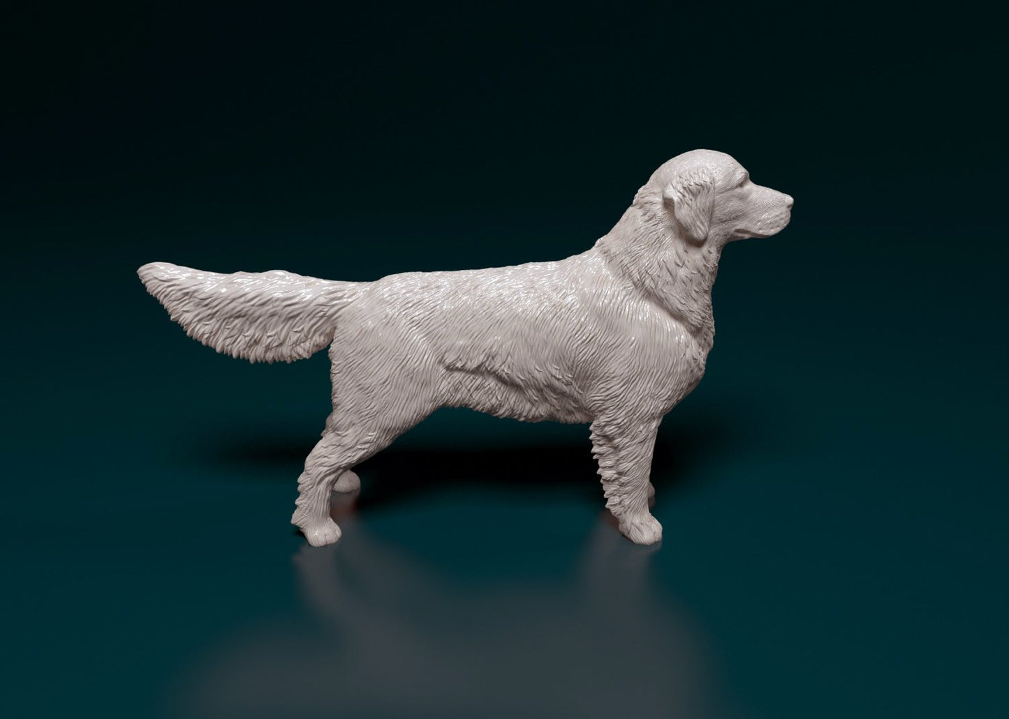 Golden Retriever artist resin - white resin ready to prep / paint ALL SCALES