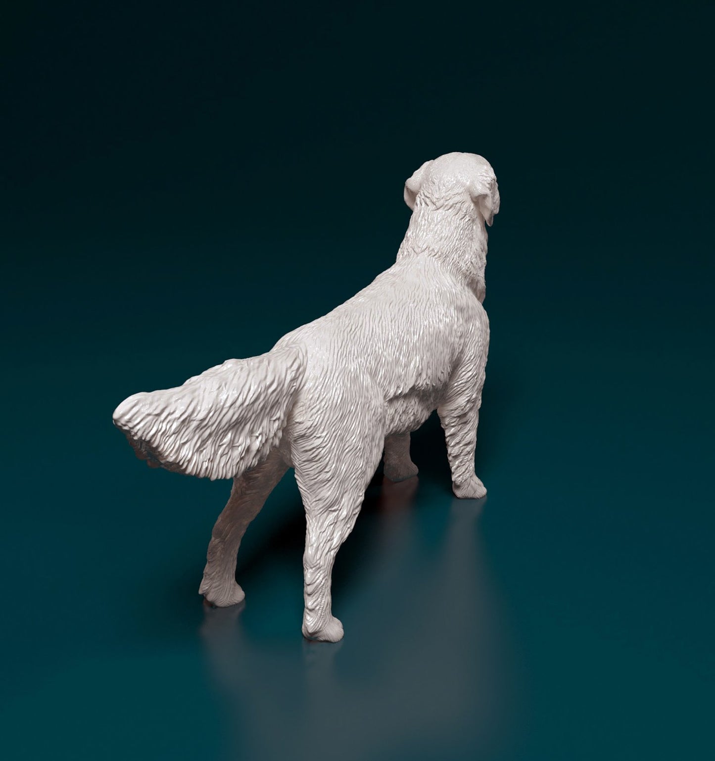 Golden Retriever artist resin - white resin ready to prep / paint ALL SCALES