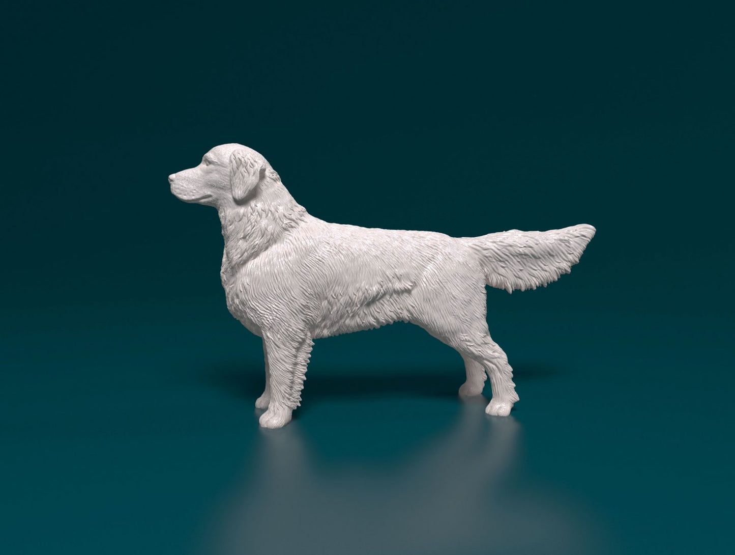 Golden Retriever artist resin - white resin ready to prep / paint ALL SCALES