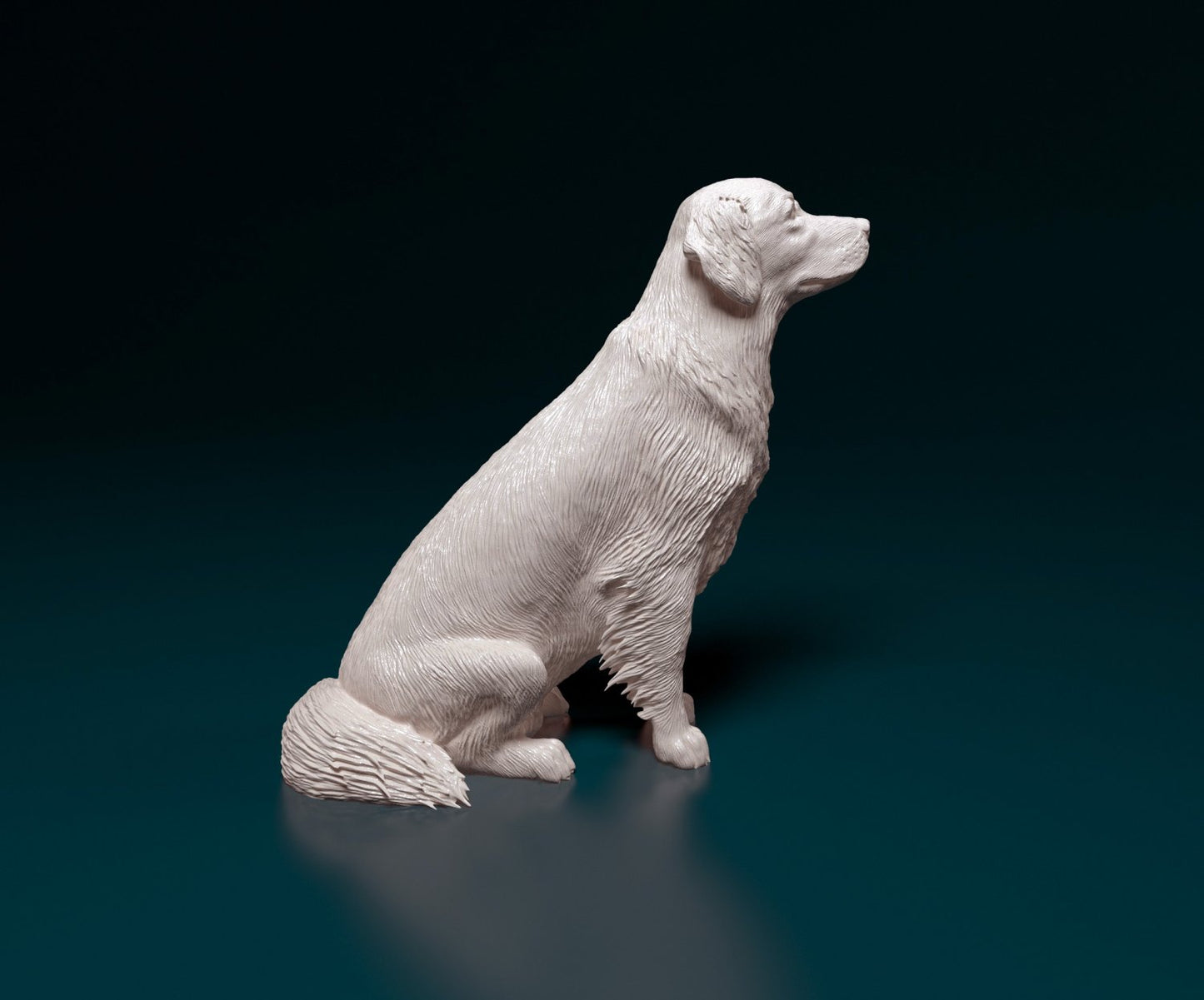 Golden Retriever artist resin - white resin ready to prep / paint ALL SCALES