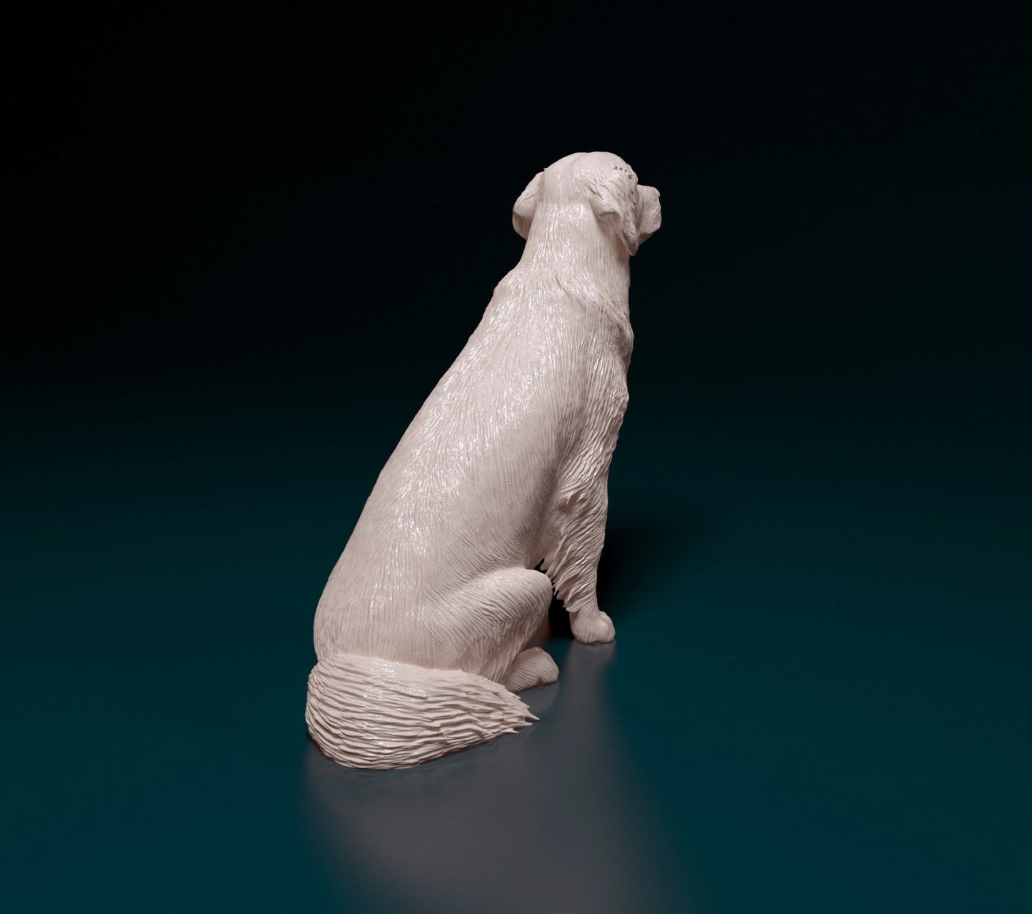 Golden Retriever artist resin - white resin ready to prep / paint ALL SCALES