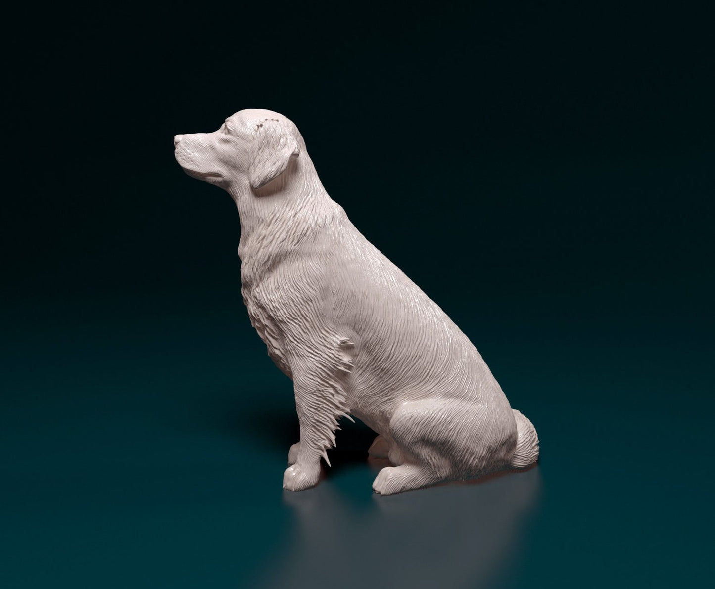 Golden Retriever artist resin - white resin ready to prep / paint ALL SCALES