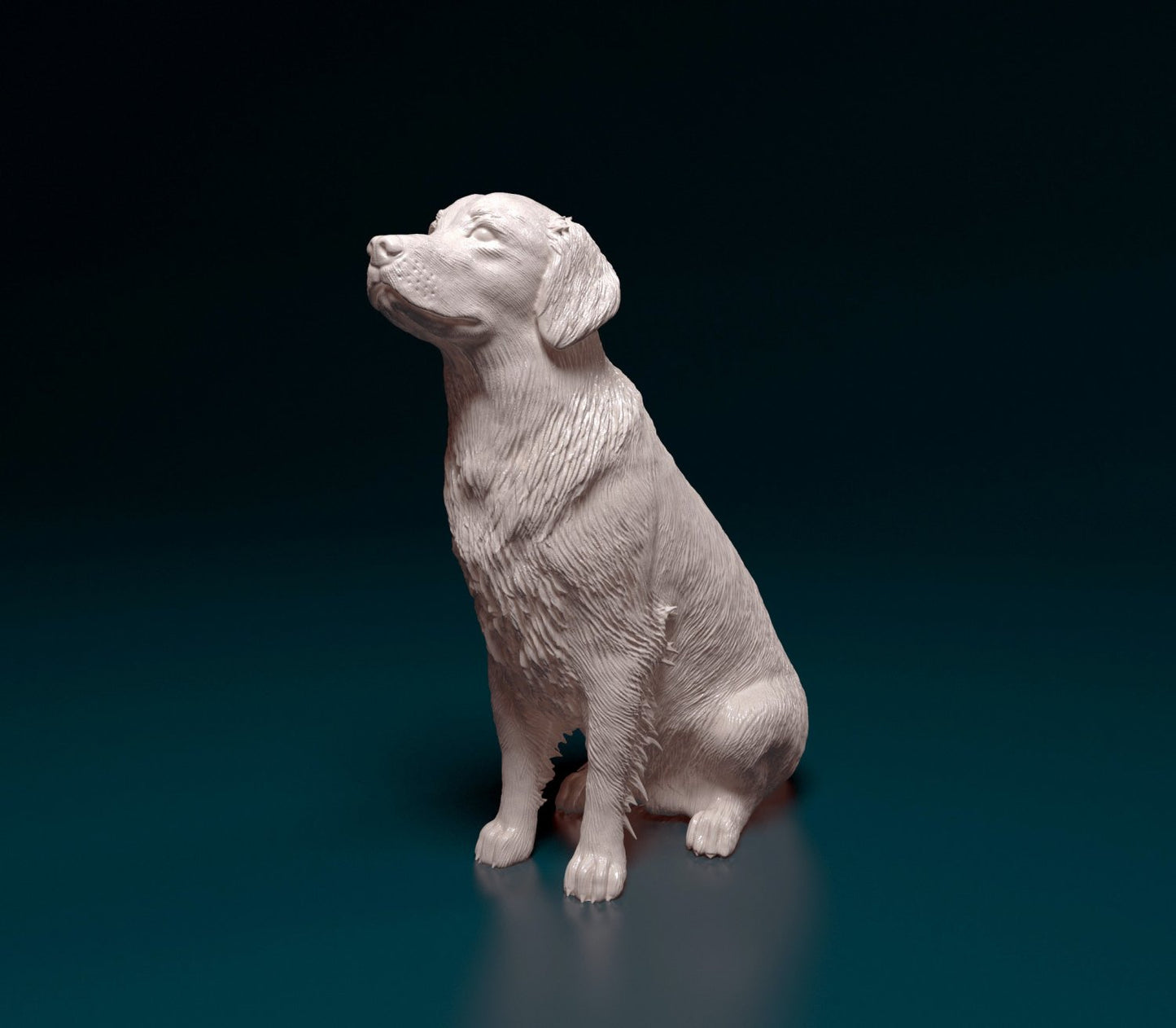 Golden Retriever artist resin - white resin ready to prep / paint ALL SCALES