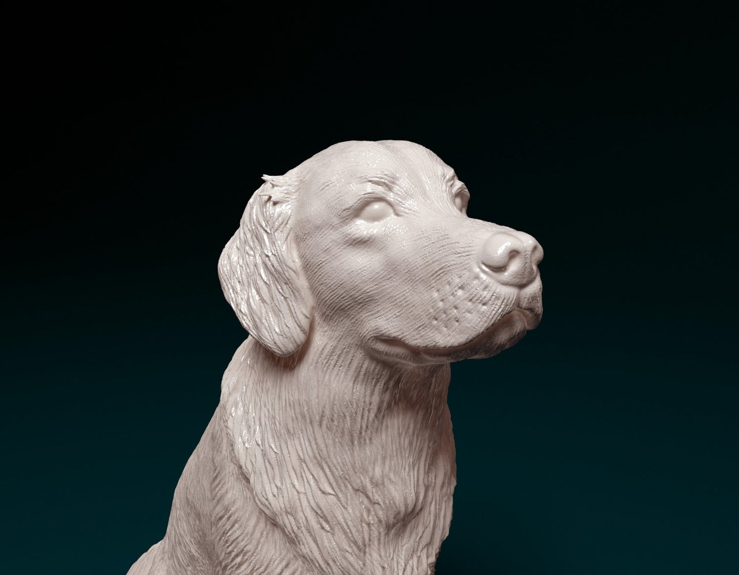 Golden Retriever artist resin - white resin ready to prep / paint ALL SCALES