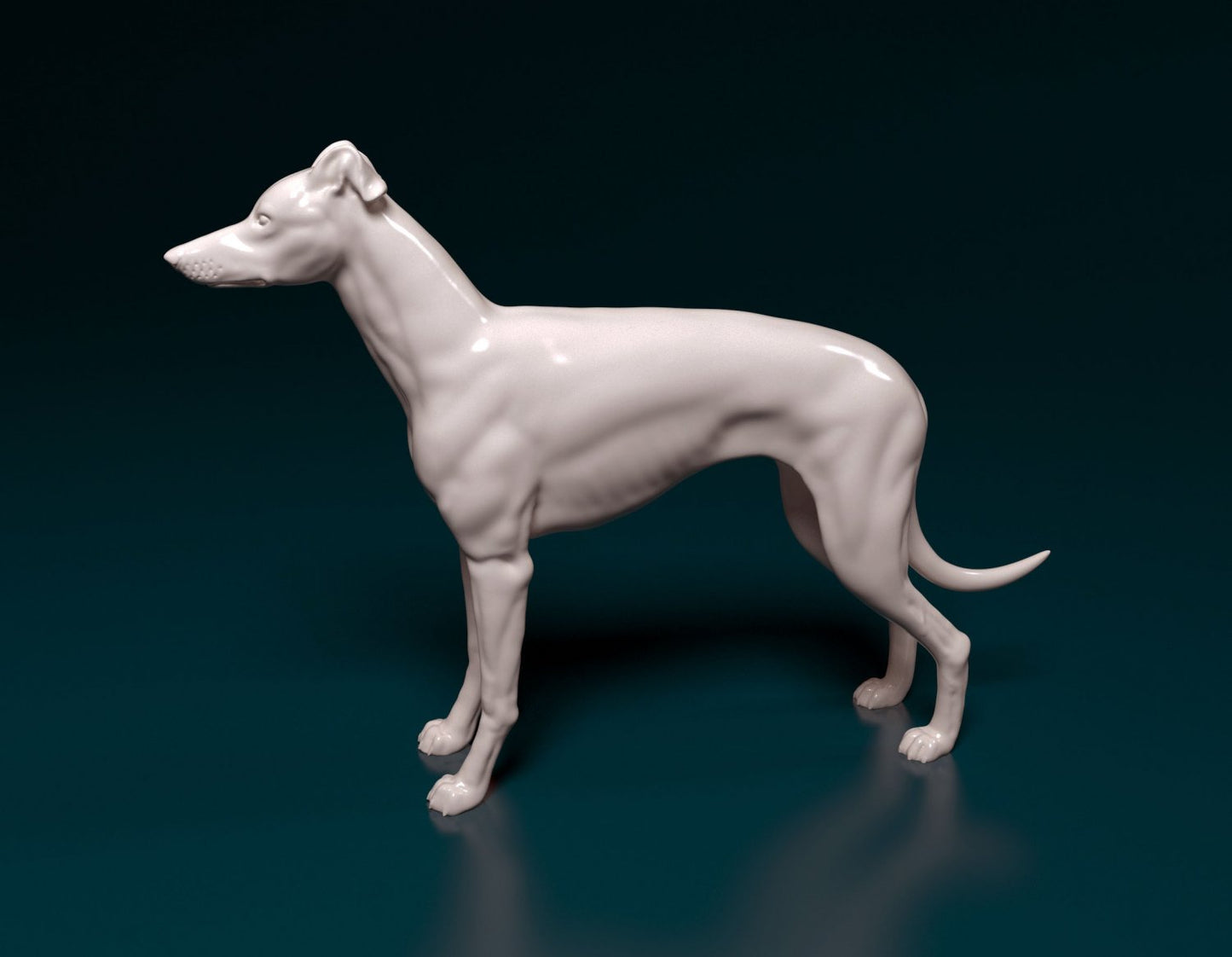 Greyhound artist resin - white resin ready to prep / paint ALL SCALES