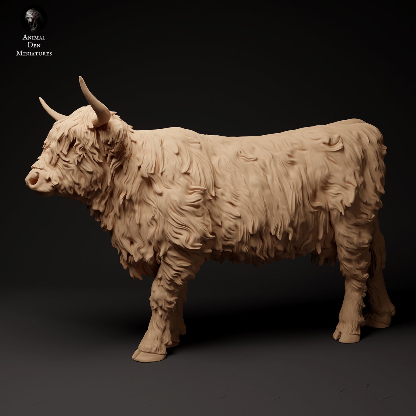 Highland cow - white resin - ready to prep / paint