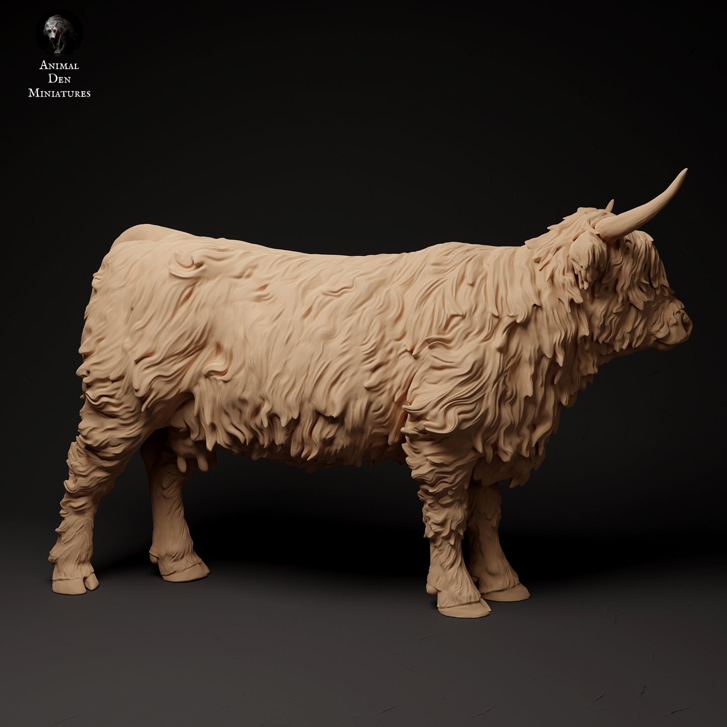 Highland cow - white resin - ready to prep / paint