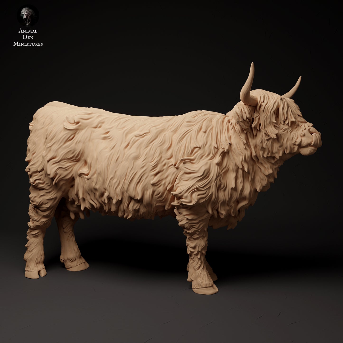 Highland cow - white resin - ready to prep / paint