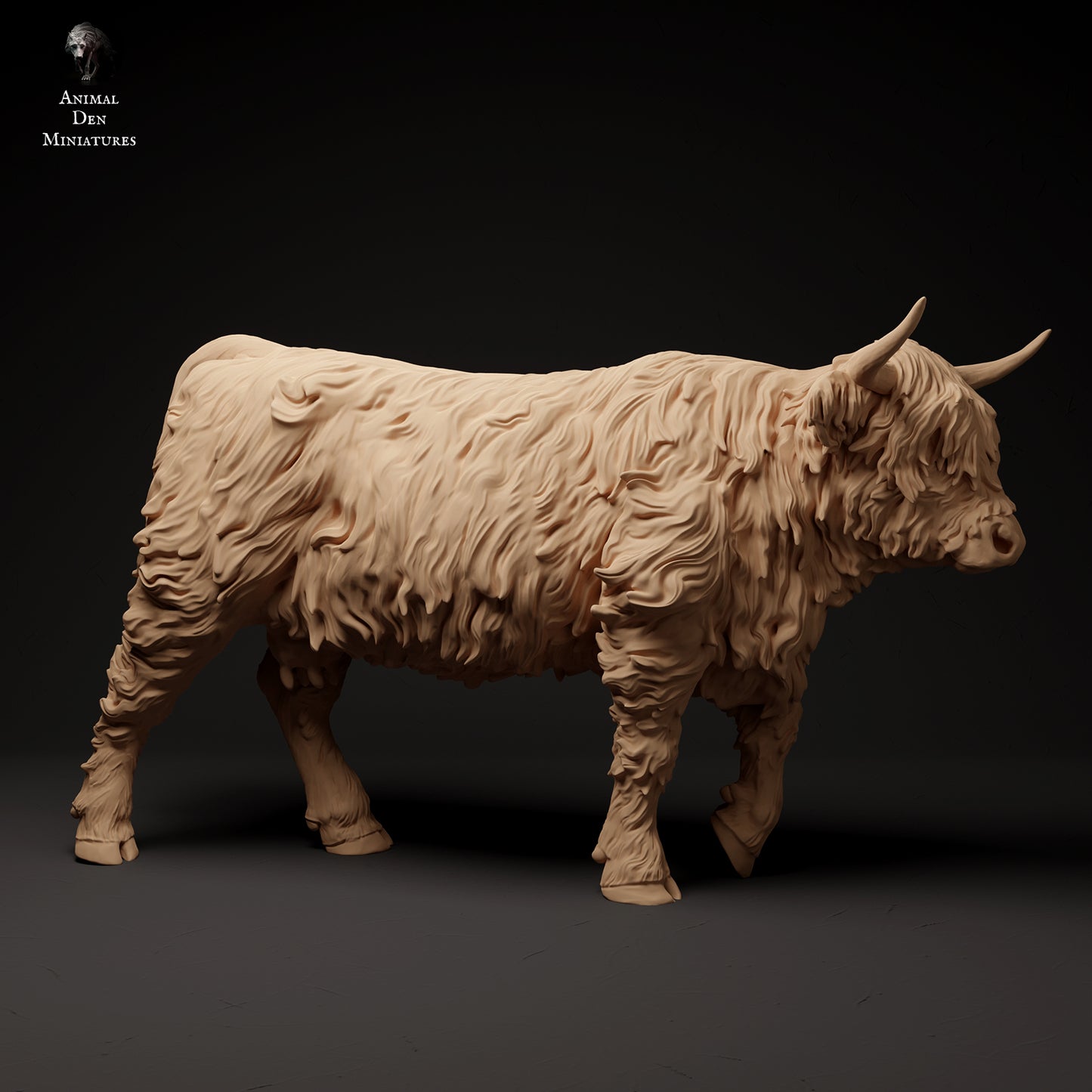 Highland cow - white resin - ready to prep / paint