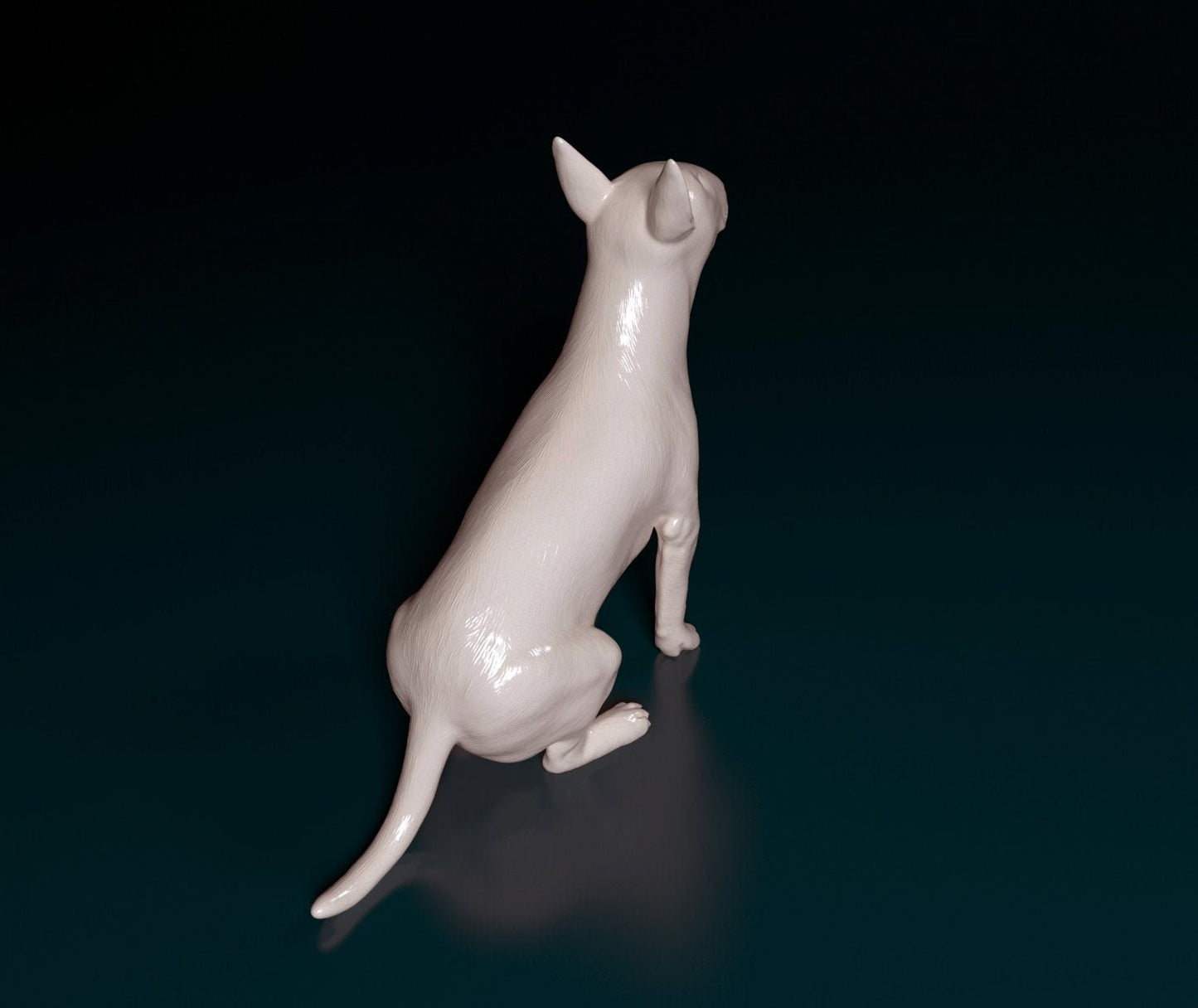 Bull terrier artist resin - white resin ready to prep / paint ALL SCALES