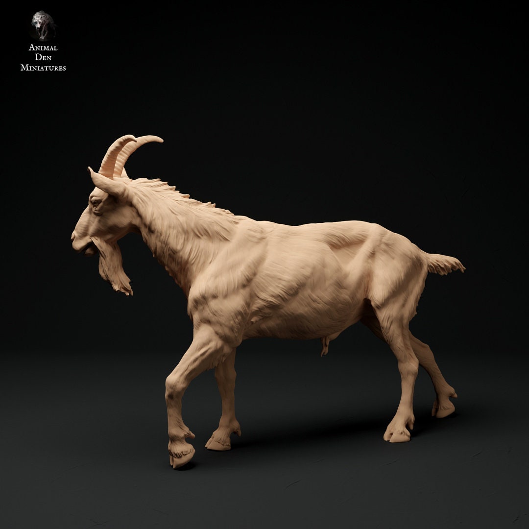 Alpine goat artist resin - white resin ALL scales aninal figurine companion animal