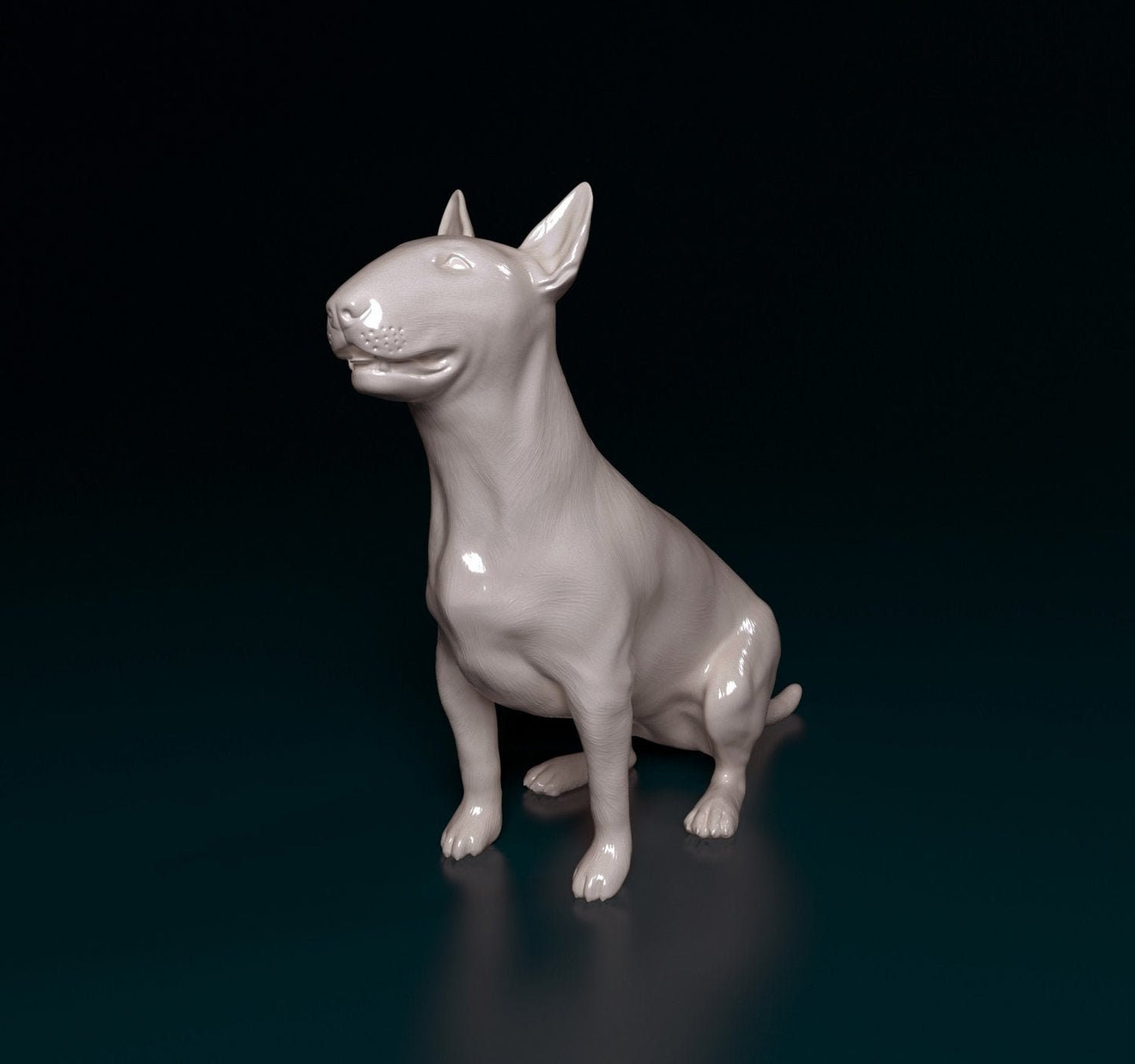 Bull terrier artist resin - white resin ready to prep / paint ALL SCALES