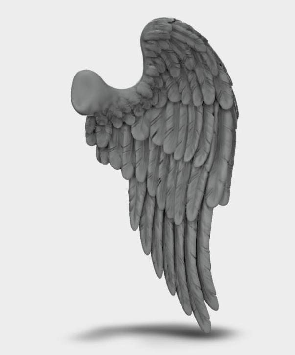 Model horse artist resin matching pair angel wings - White resin - All scales - ready to paint