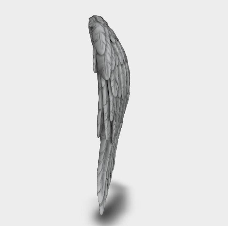 Model horse artist resin matching pair angel wings - White resin - All scales - ready to paint