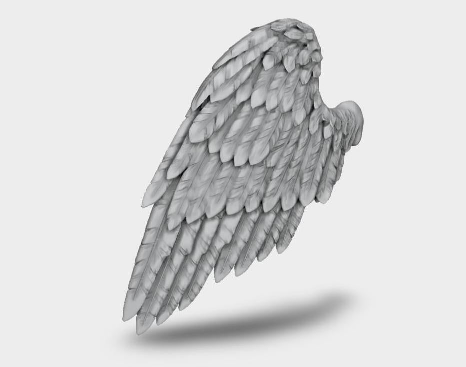 Model horse artist resin matching pair angel wings - White resin - All scales - ready to paint