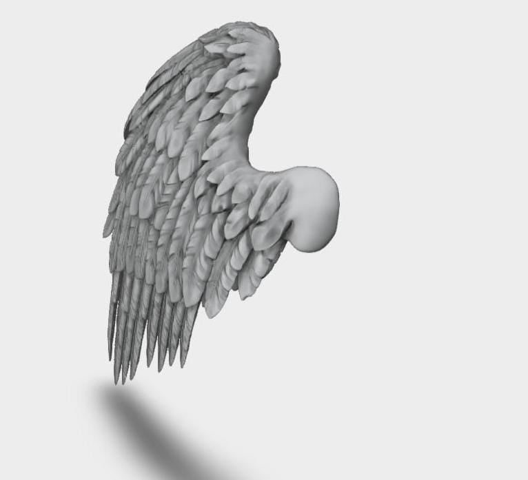 Model horse artist resin matching pair angel wings - White resin - All scales - ready to paint