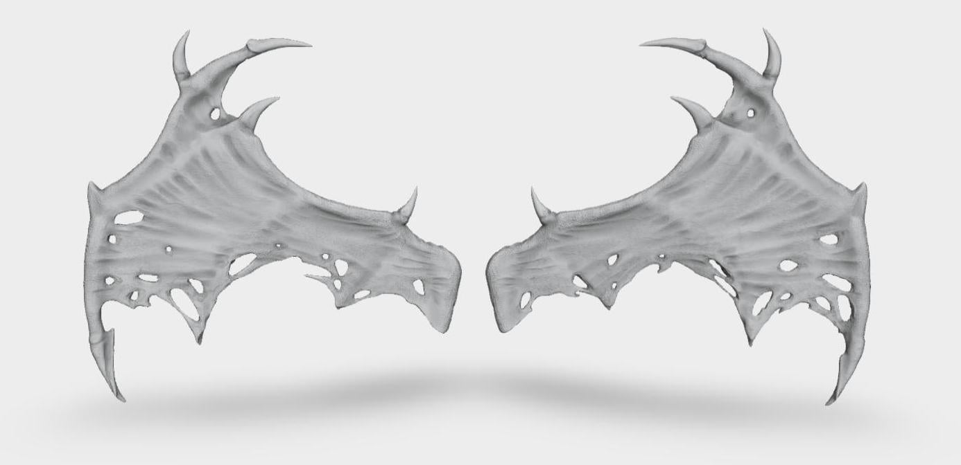 Model horse artist resin creature type 1 wings - White resin - All scales - ready to paint