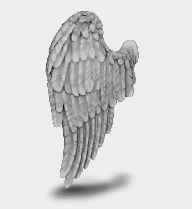 Model horse artist resin matching pair angel wings - White resin - All scales - ready to paint