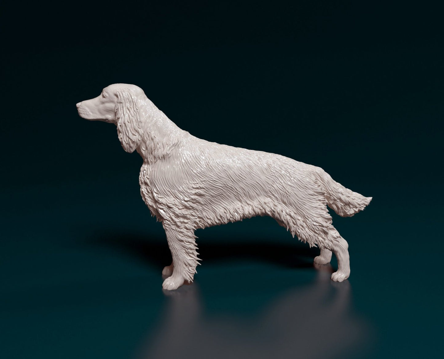 Irish red setter artist resin - white resin ready to prep / paint ALL SCALES