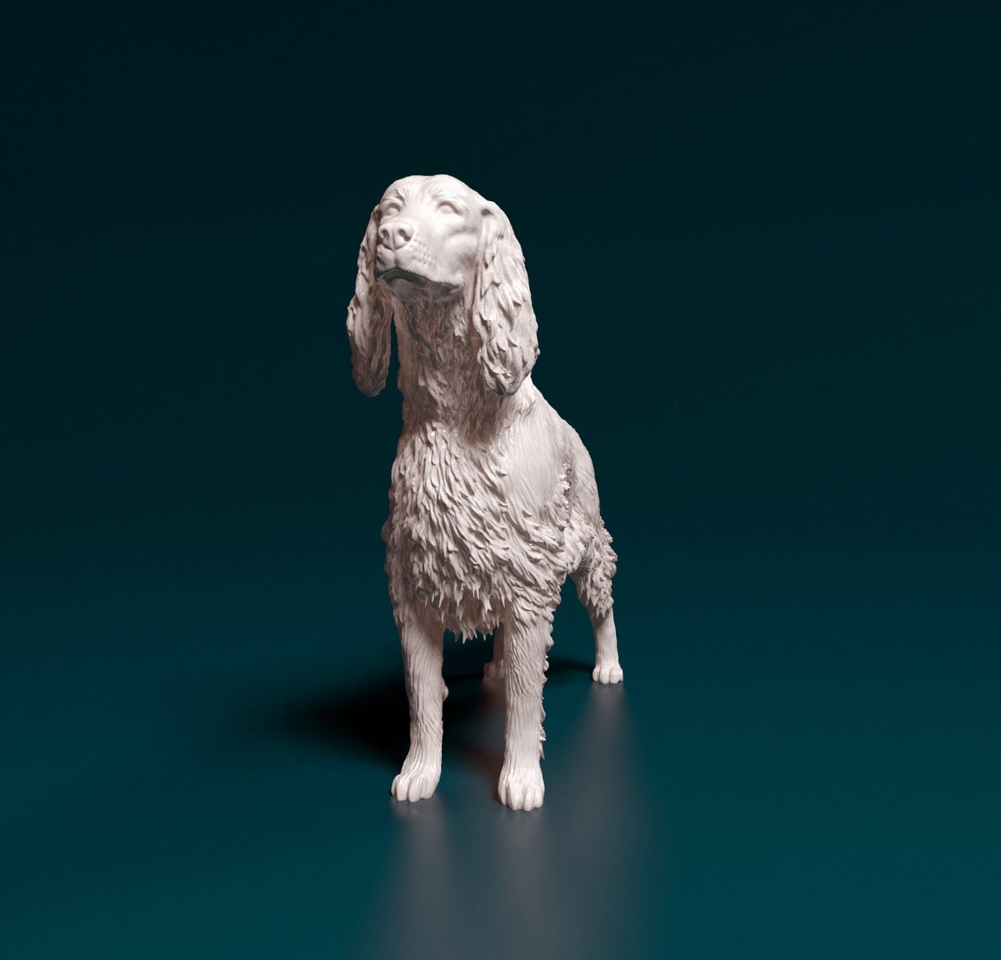 Irish red setter artist resin - white resin ready to prep / paint ALL SCALES