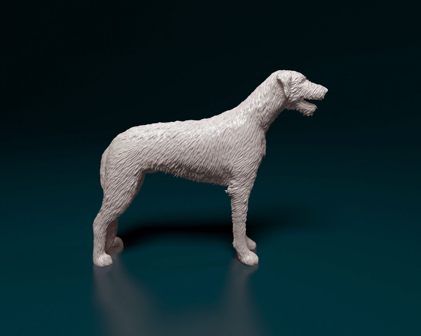 Irish wolfhound artist resin - white resin ready to prep / paint ALL SCALES