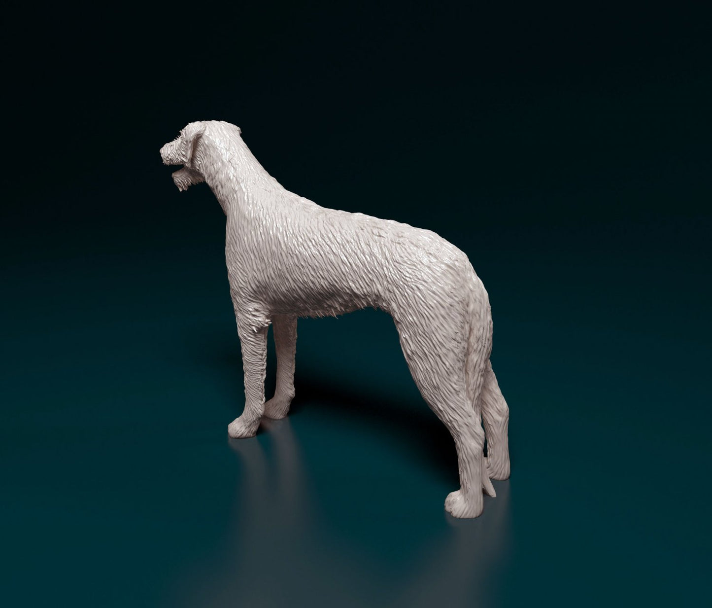 Irish wolfhound artist resin - white resin ready to prep / paint ALL SCALES