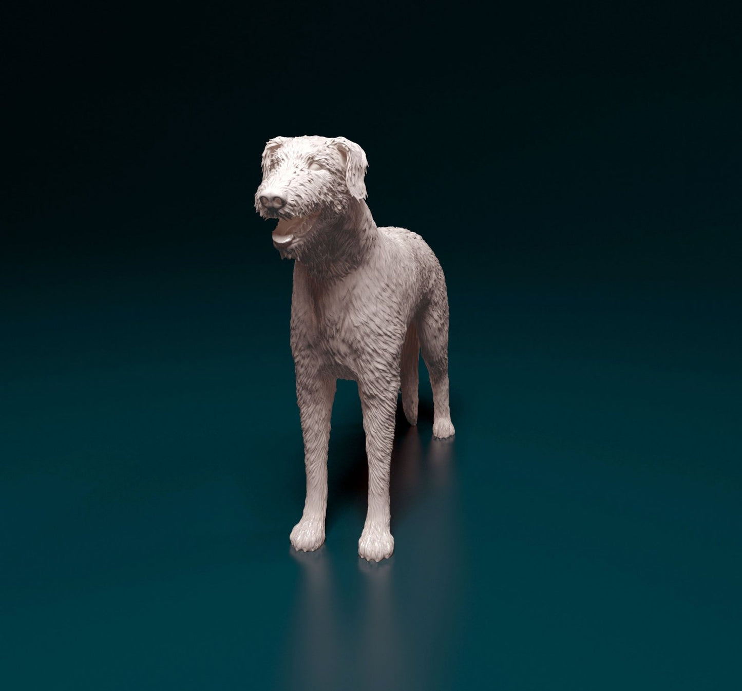 Irish wolfhound artist resin - white resin ready to prep / paint ALL SCALES