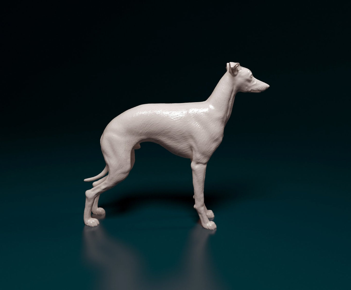 Italian grehound artist resin - white resin ready to prep / paint ALL SCALES