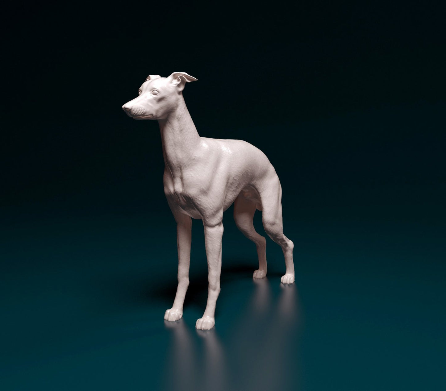 Italian grehound artist resin - white resin ready to prep / paint ALL SCALES