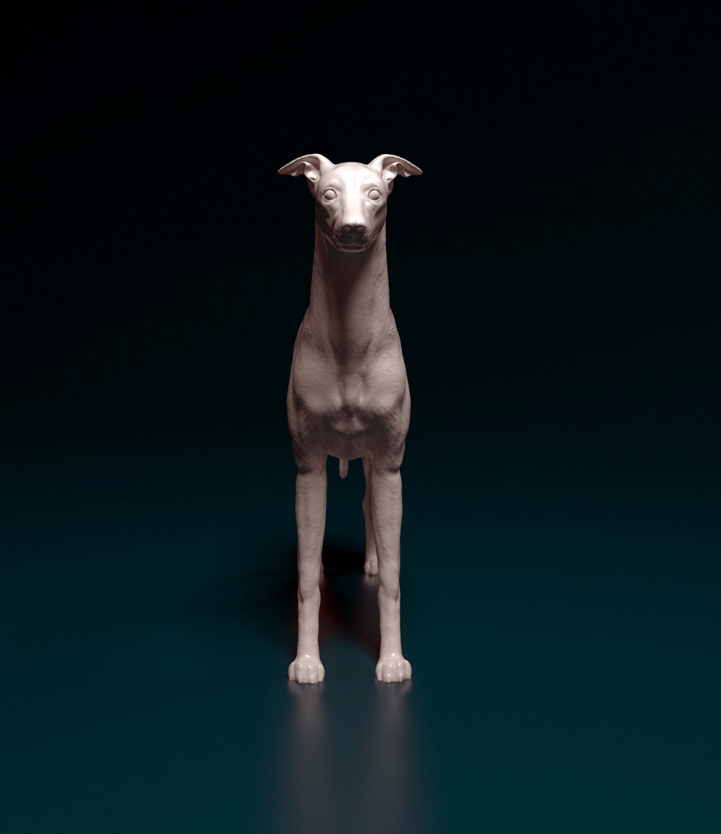 Italian grehound artist resin - white resin ready to prep / paint ALL SCALES