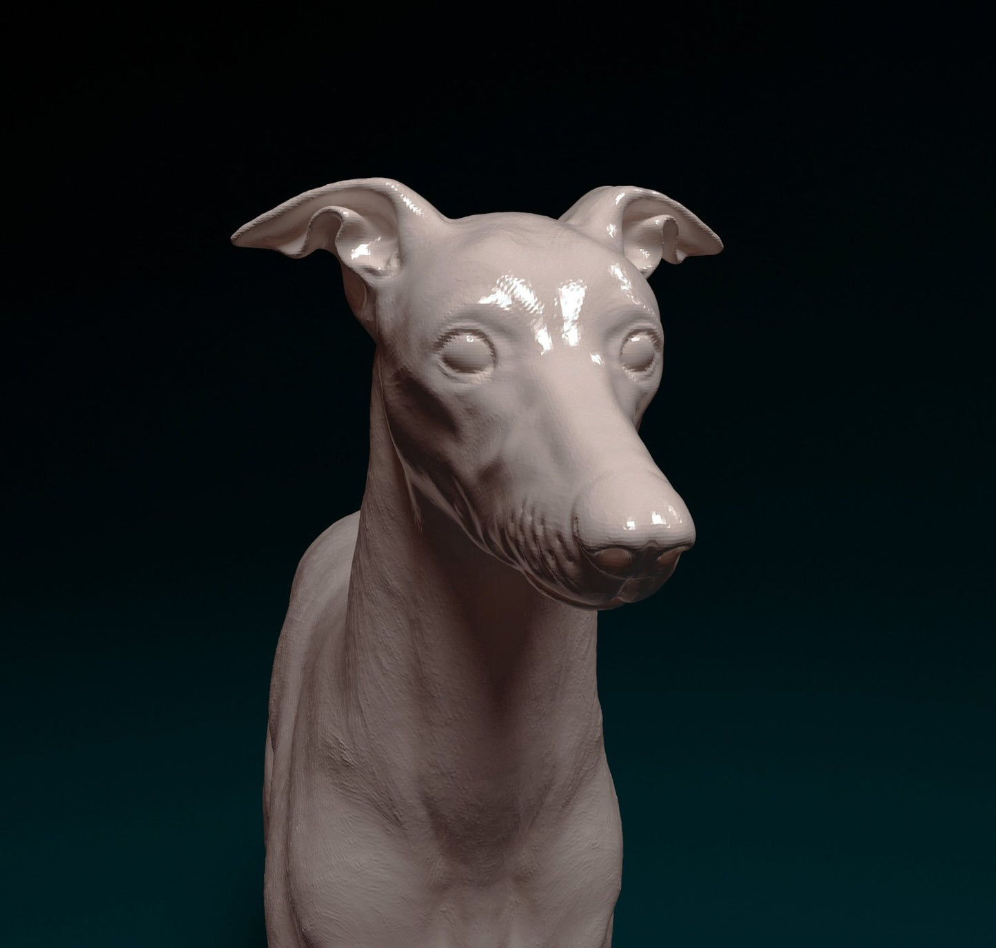 Italian grehound artist resin - white resin ready to prep / paint ALL SCALES