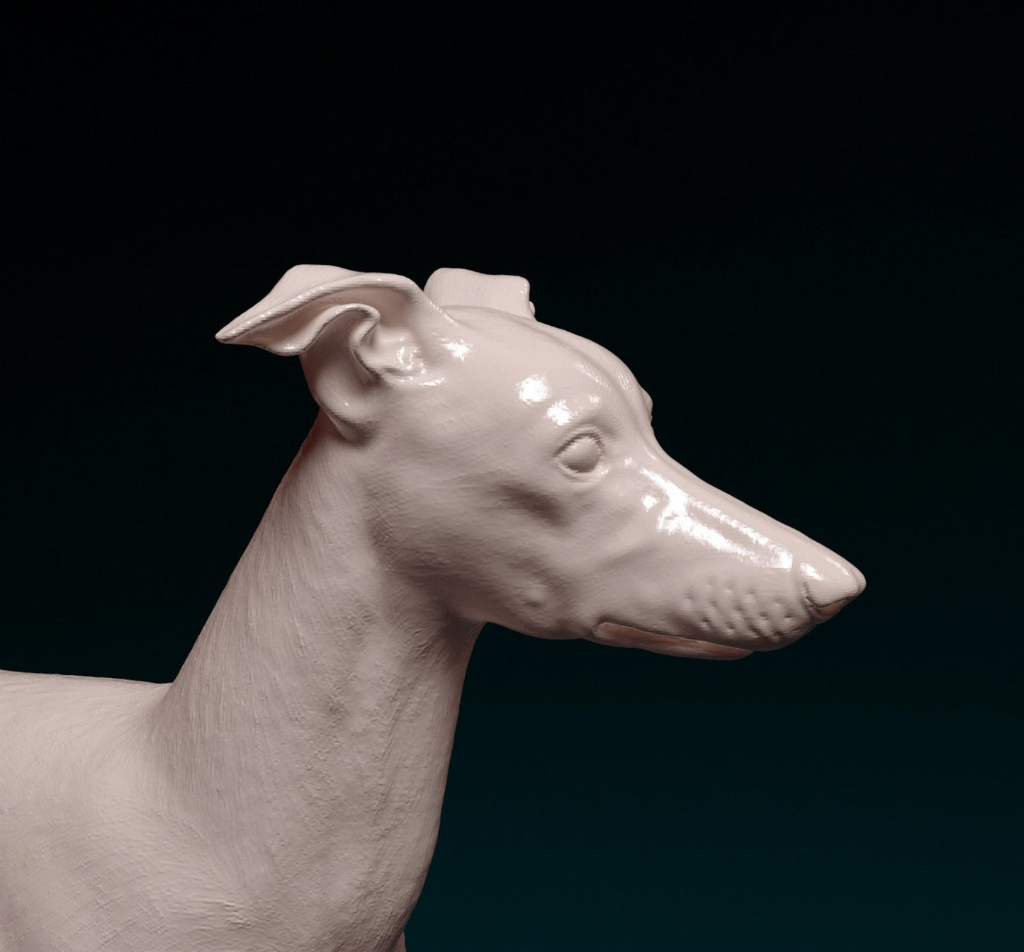 Italian grehound artist resin - white resin ready to prep / paint ALL SCALES