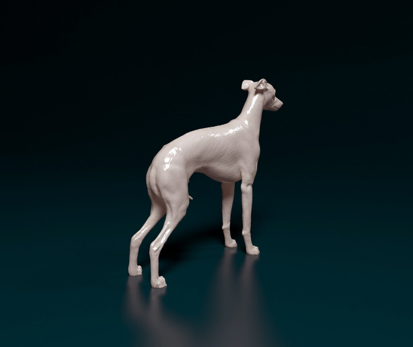 Italian grehound artist resin - white resin ready to prep / paint ALL SCALES