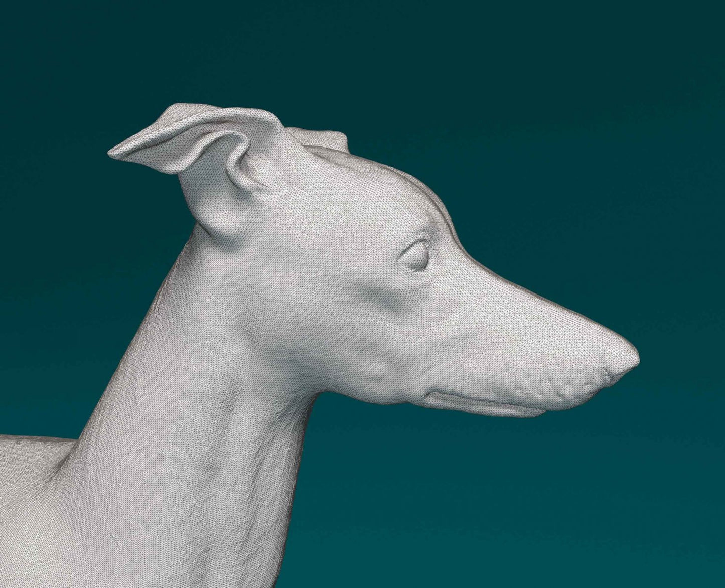 Italian grehound artist resin - white resin ready to prep / paint ALL SCALES