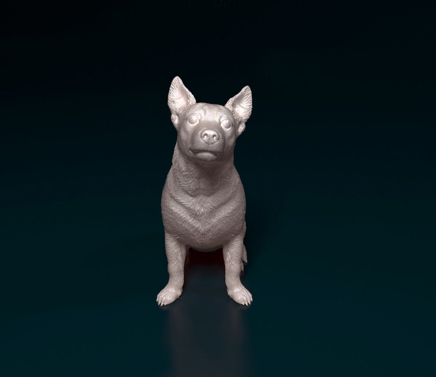 Jack Rusell cross artist resin - white resin ready to prep / paint ALL SCALES