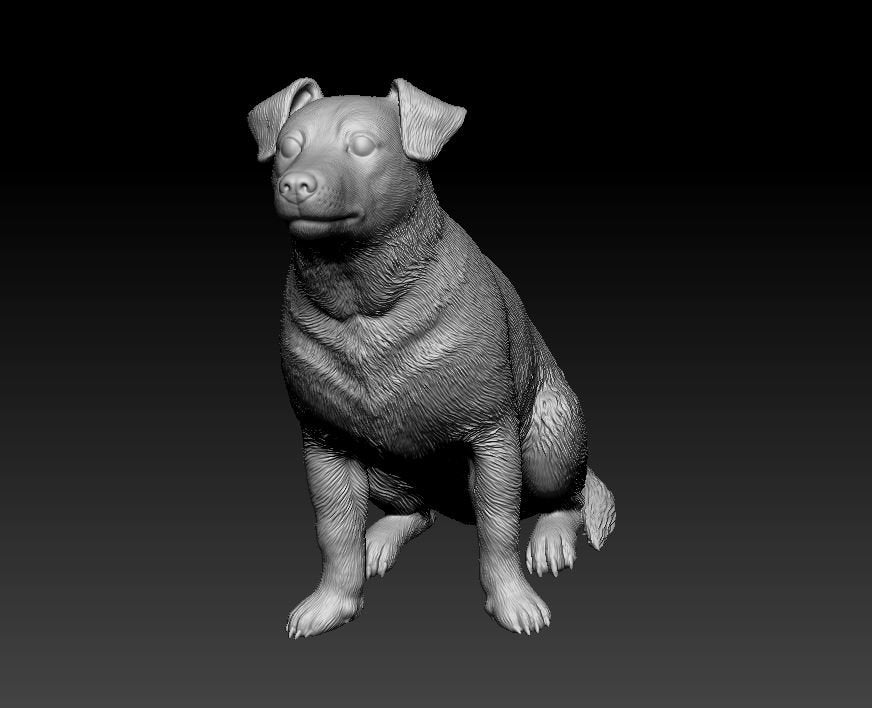 Jack Rusell cross artist resin - white resin ready to prep / paint ALL SCALES