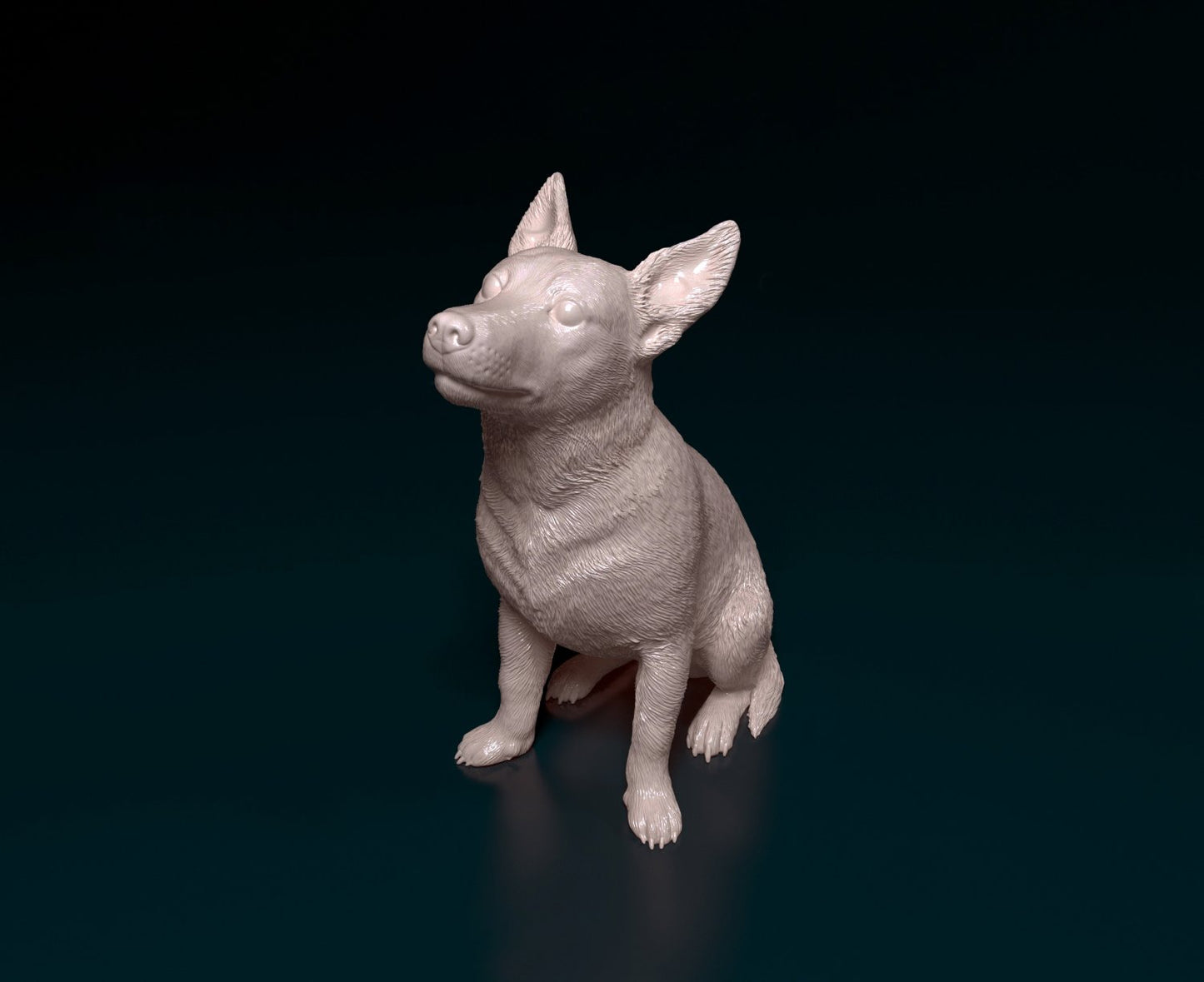 Jack Rusell cross artist resin - white resin ready to prep / paint ALL SCALES