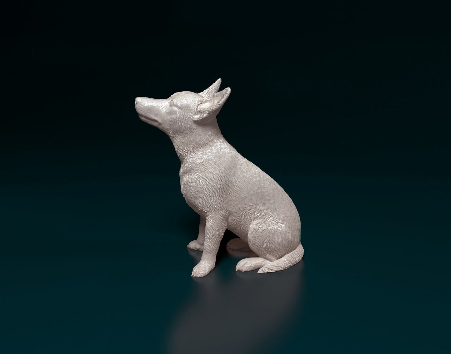 Jack Rusell cross artist resin - white resin ready to prep / paint ALL SCALES